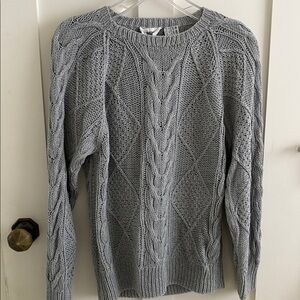 EUC Ports 1961 international 100% Cotton cable knit gray Sweater Med
